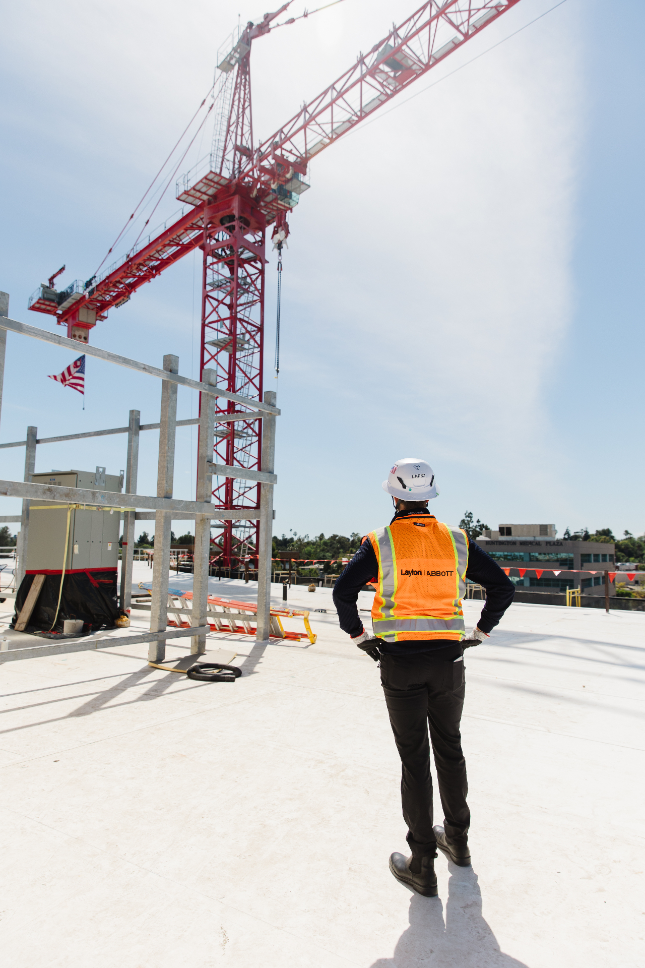 Kyle Nitchen on a jobsite, founder of Atomic Building Group