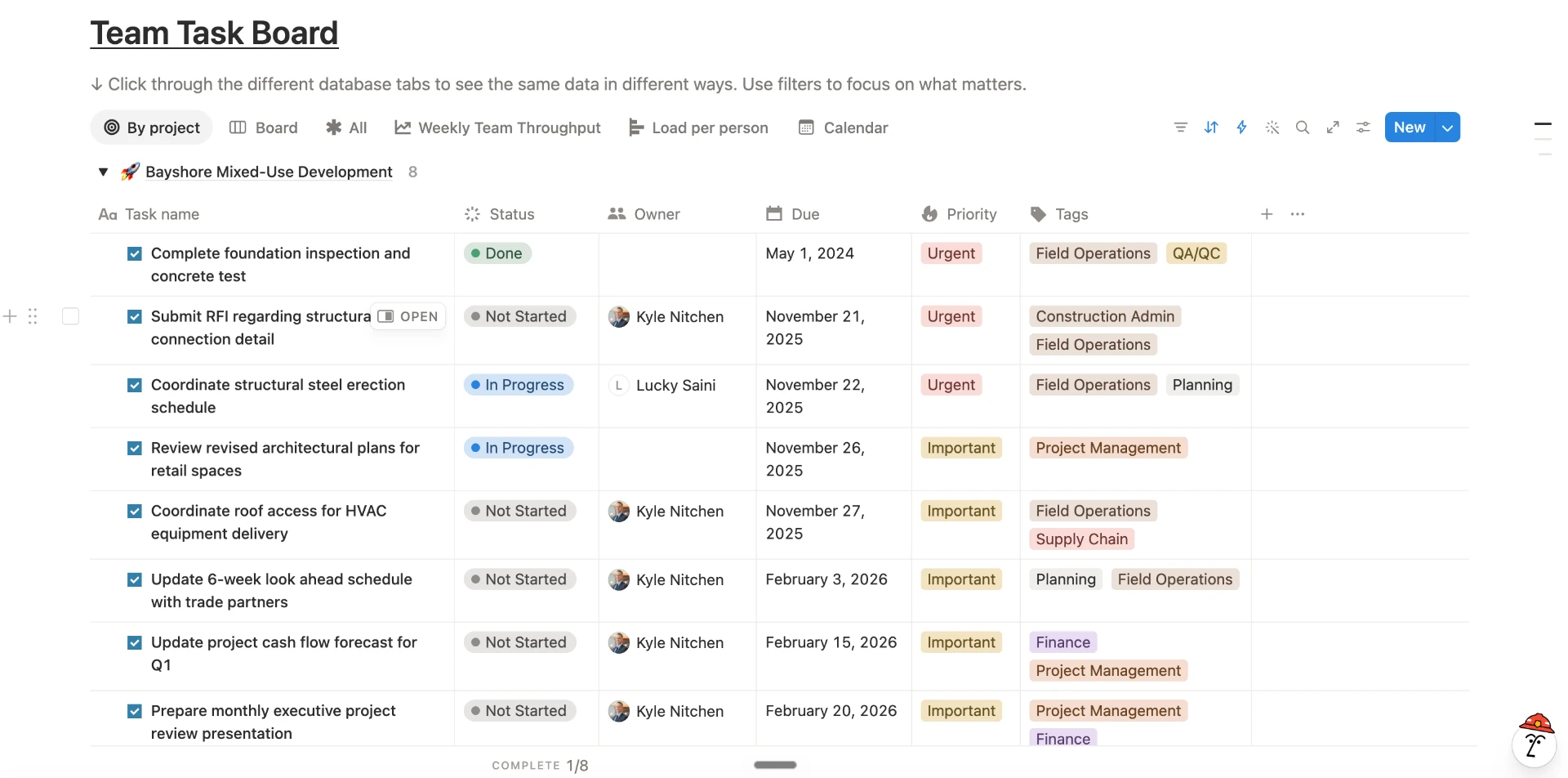 ProjectOS: Team task board